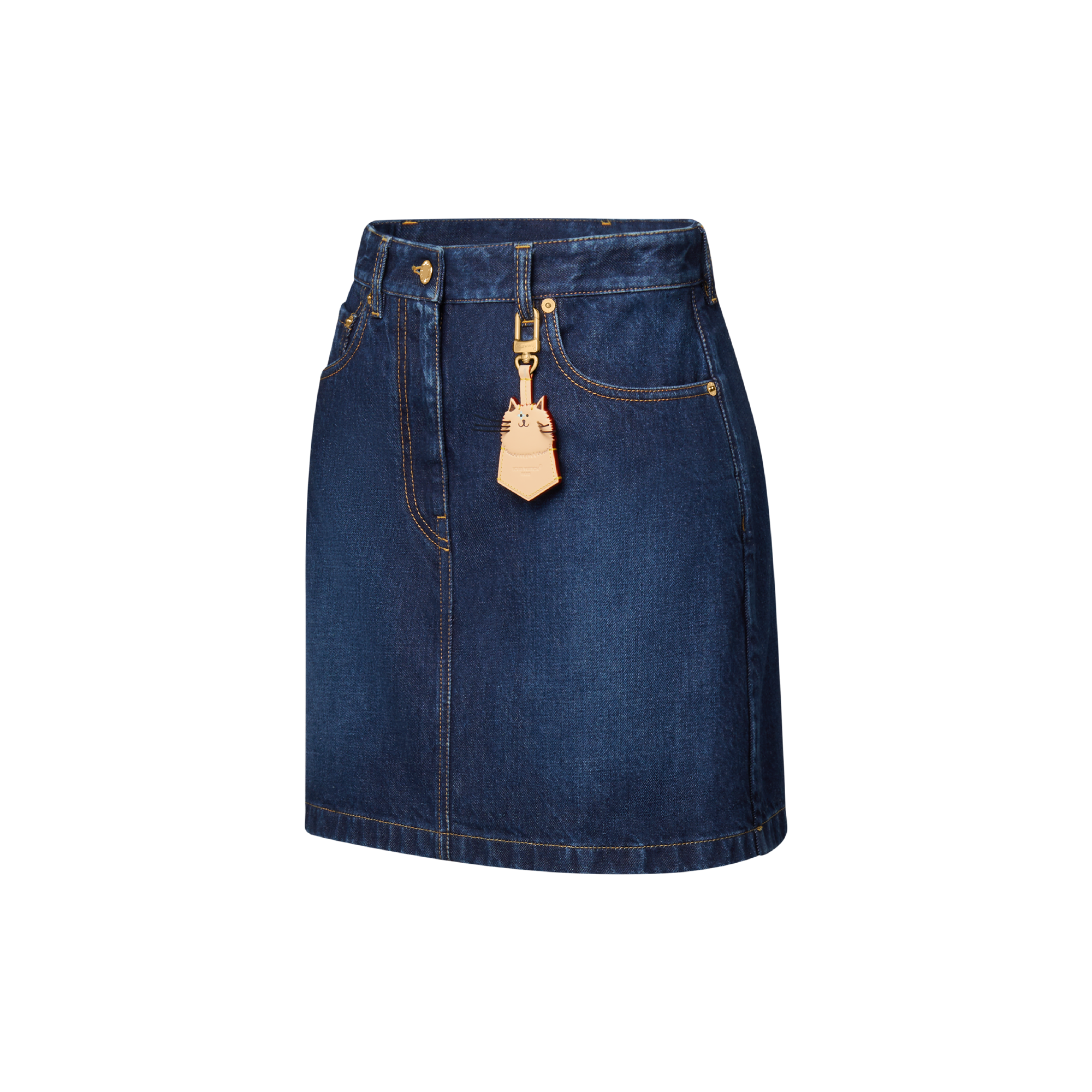美品　LOUIS VUITTON denim skirt デニムスカート louis-vuitton-washed-denim-